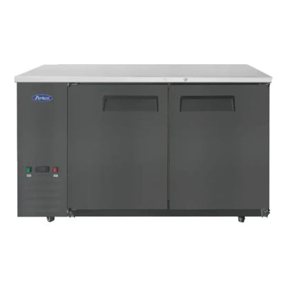 Atosa SBB59GRAUS2 57.75" Shallow Depth Double Solid Door Back Bar Cooler 15 Cu.Ft - SBB59GRAUS2