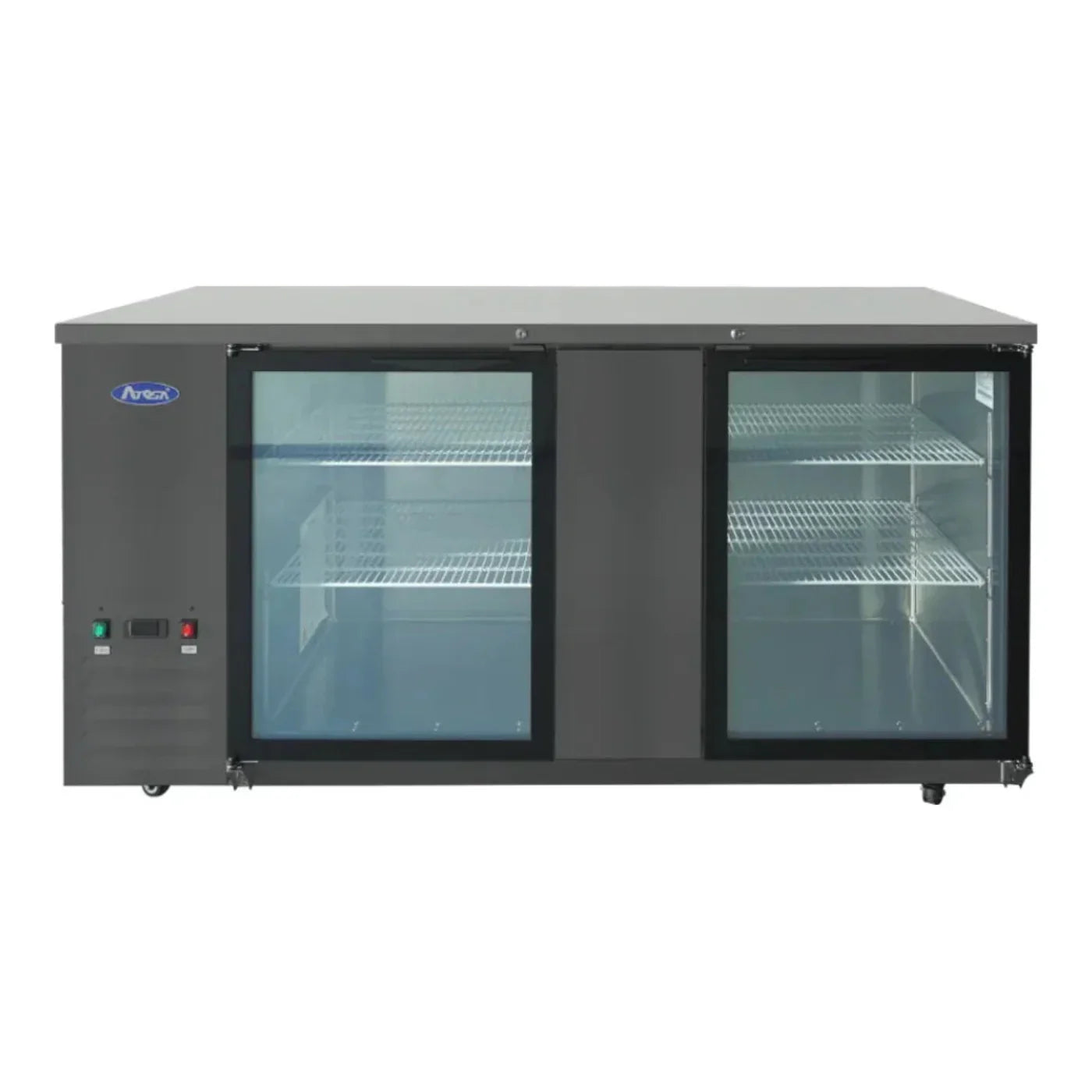 Atosa SBB69GGRAUS2 68"  Shallow Depth Double Glass Door Back Bar Cooler 18.6 Cu.Ft - SBB69GGRAUS2
