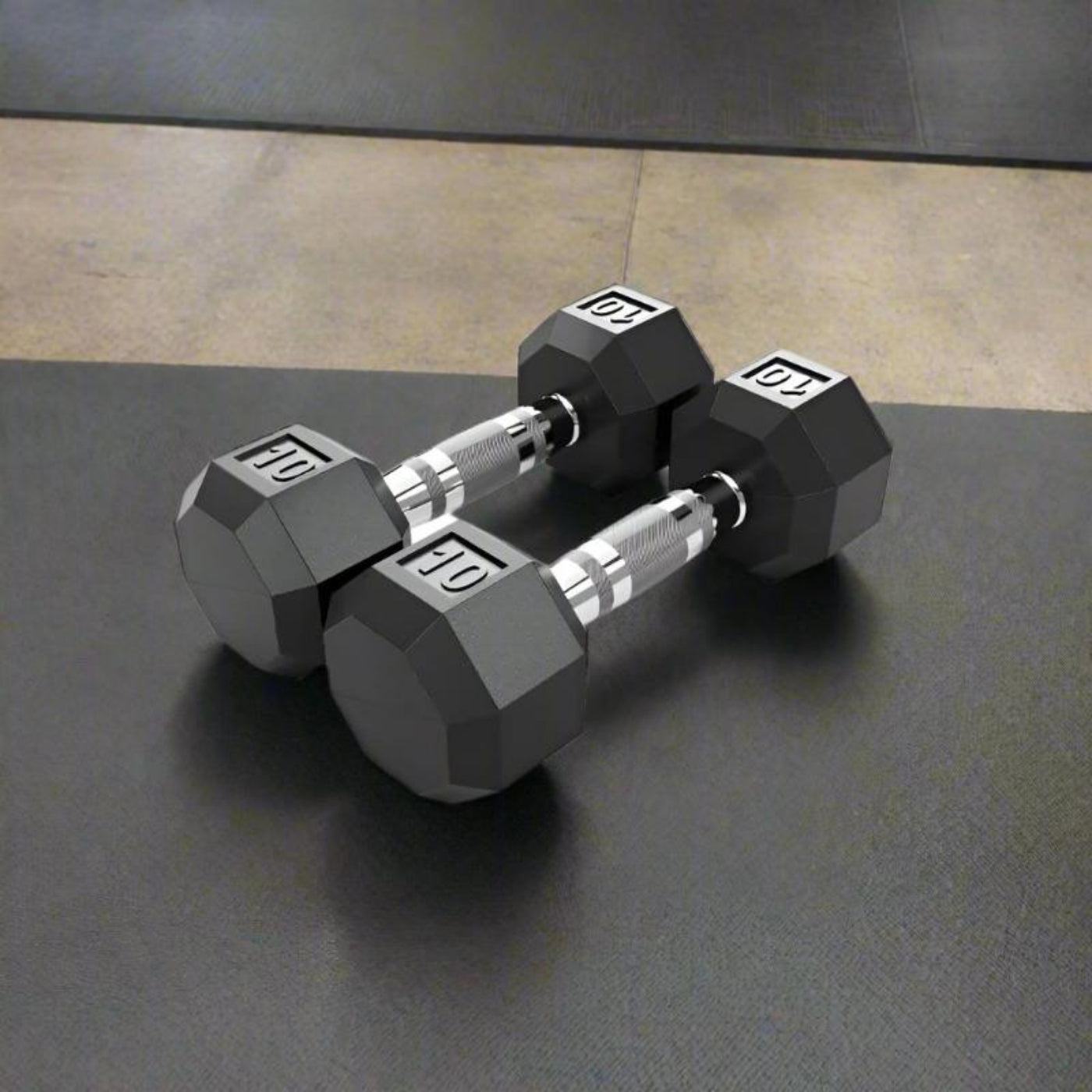 TROY VTX SD-R 8-Sided Rubber Dumbbell Set - SD-005-025R