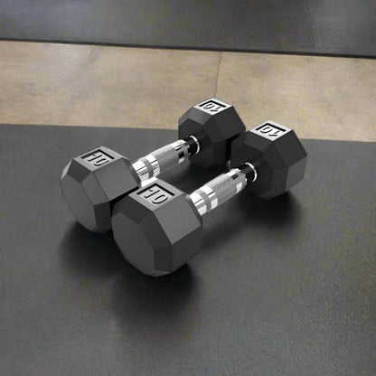 TROY VTX SD-R 8-Sided Rubber Dumbbell Set - SD-005-025R
