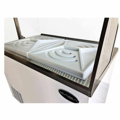 Saba - SDC-66, Commercial 66" Glass Door Ice Cream Dipping Chest Freezer Display - SDC-66