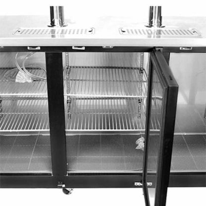 Saba - SDD-24-60 Commercial 60″ Beer Dispenser Refrigerator with (2) Double Tap - SDD-24-60