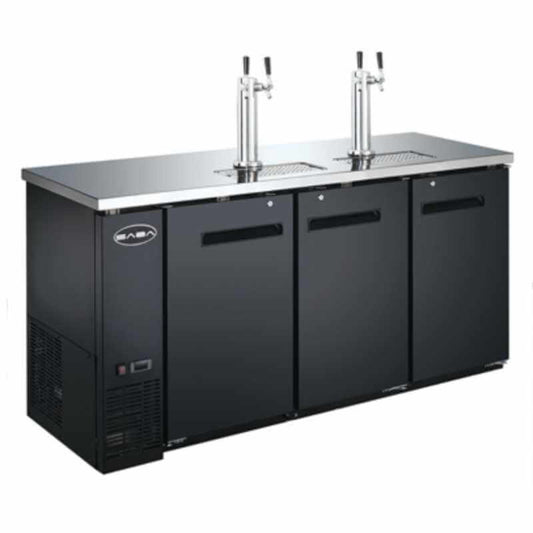 Saba - SDD-24-72 Commercial 72″ Beer Dispenser Refrigerator with (2) Double Tap - SDD-24-72