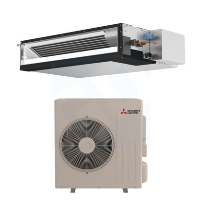 Mitsubishi PEAD-AA09NL & SUZ0AA09NLHZ 9,000 BTU 15.8 SEER2 Horizontal Ducted Hyper Heat System - R454B - PEADAA09NL/SUZAA09NLHZ