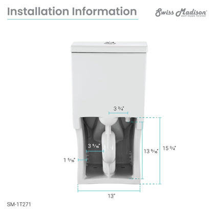 Swiss Madison Avancer One-Piece Toilet with Cascade Smart Seat 0.95/1.26 gpf - SM-ST021 - Backyard Provider