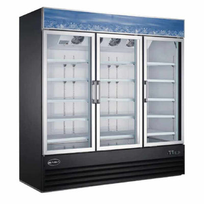 Saba - SM-72R, Commercial 78" 3 Glass Door Merchandiser Refrigerator 63 cu. ft. - SM-72R