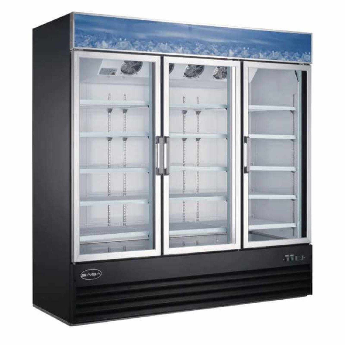 Saba - SM-72R, Commercial 78" 3 Glass Door Merchandiser Refrigerator 63 cu. ft. - SM-72R