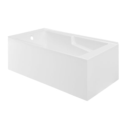 Swiss Madison Claire 60" x 32" Left-Hand Drain Drain Alcove Tub with Corner Apron - SM-AB570 - Backyard Provider