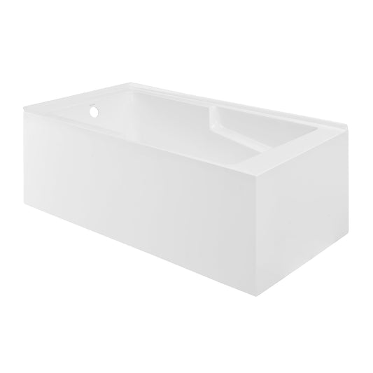 Swiss Madison Claire 60" x 32" Left-Hand Drain Drain Alcove Tub with Corner Apron - SM-AB570 - Backyard Provider