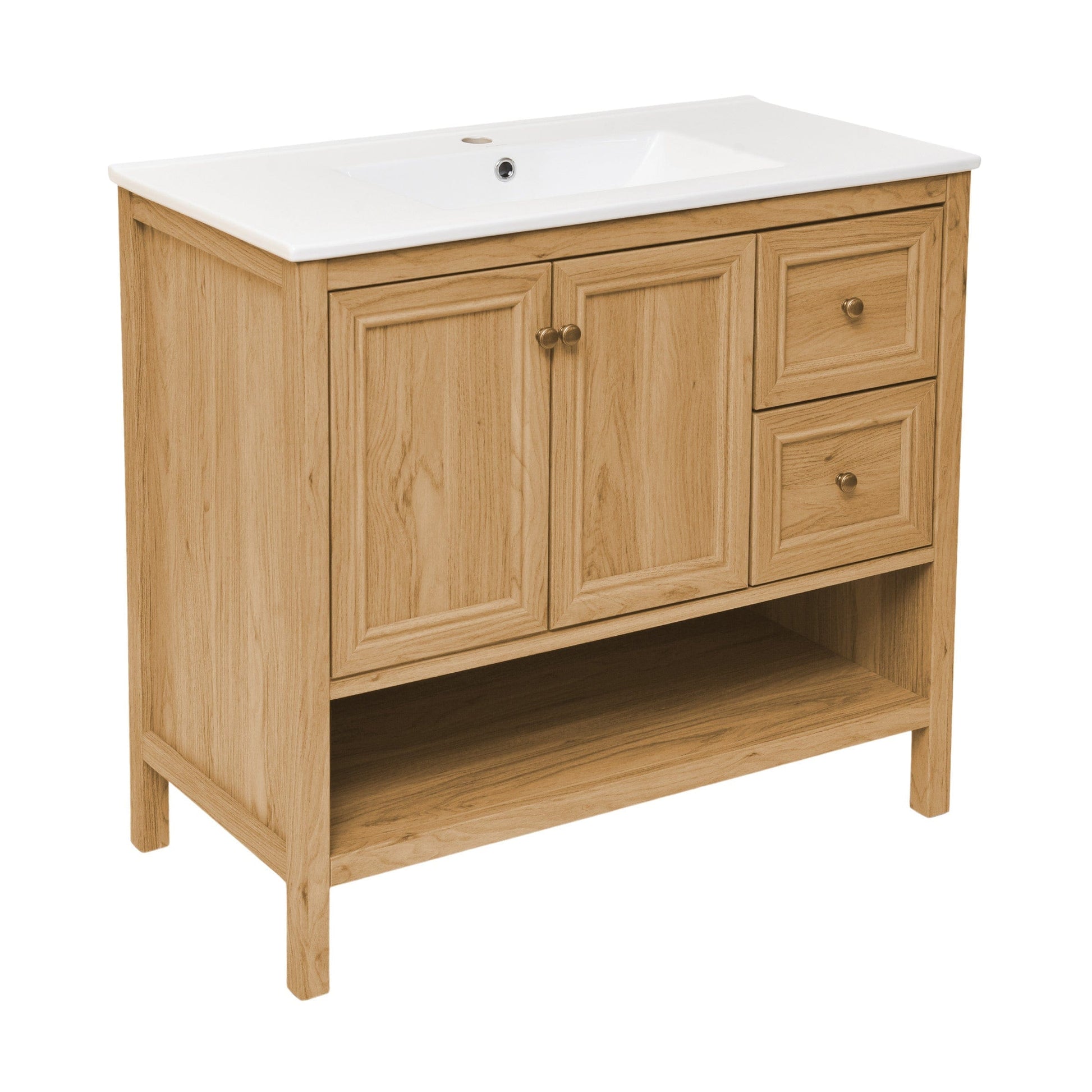 Swiss Madison Château 36" Bathroom Vanity in Natural Oak - SM-BV241 - Backyard Provider