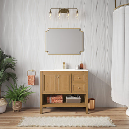 Swiss Madison Château 36" Bathroom Vanity in Natural Oak - SM-BV241 - Backyard Provider