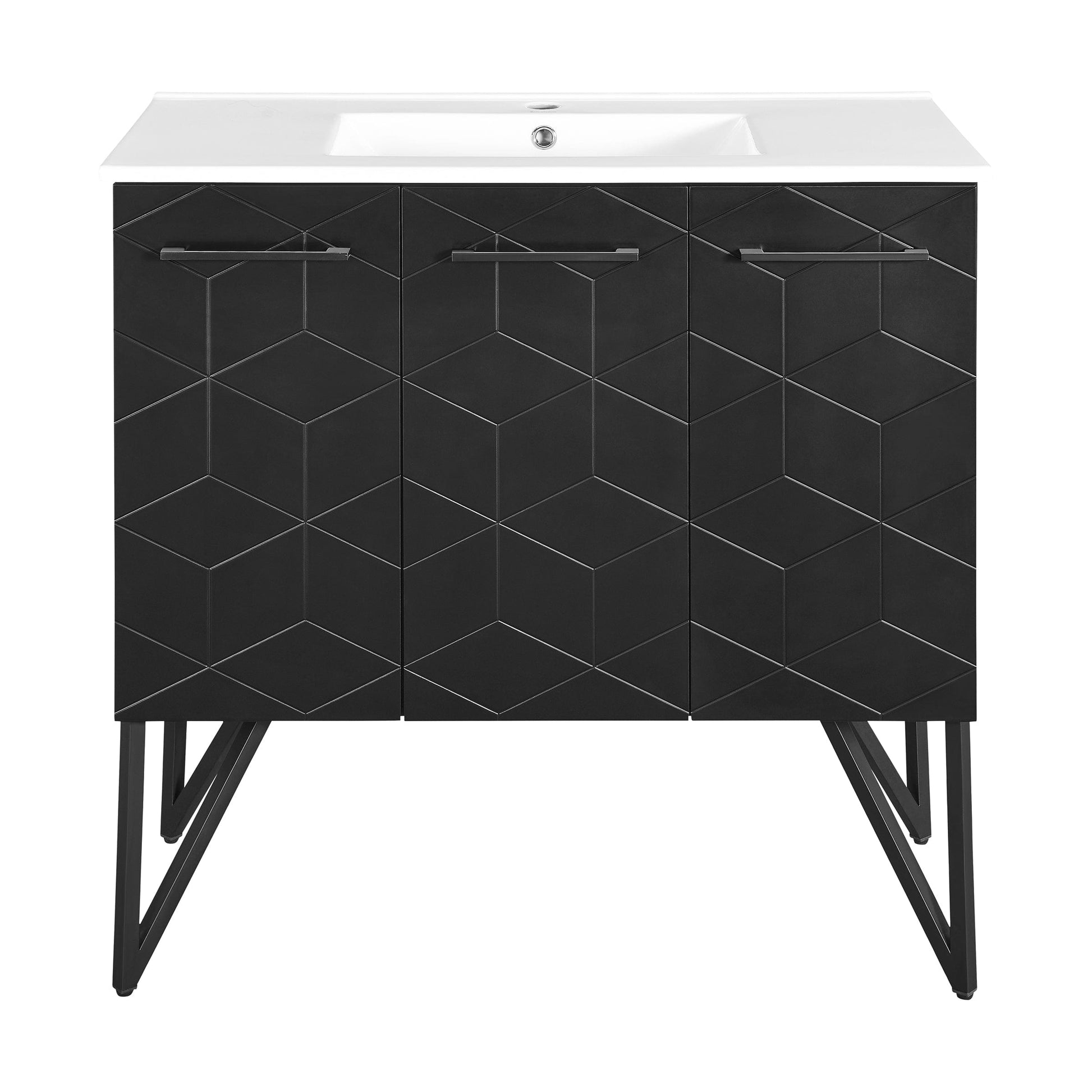 Swiss Madison Annecy 36" Bathroom Vanity in Phantom Black - SM-BV261B - Backyard Provider