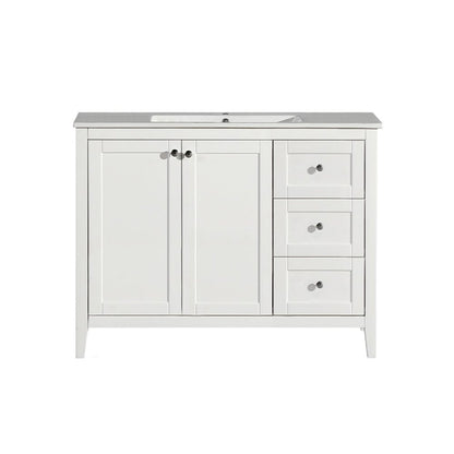 SM-BV414 Cannes 48" Bathroom Vanity in White - SM-BV414 - Backyard Provider