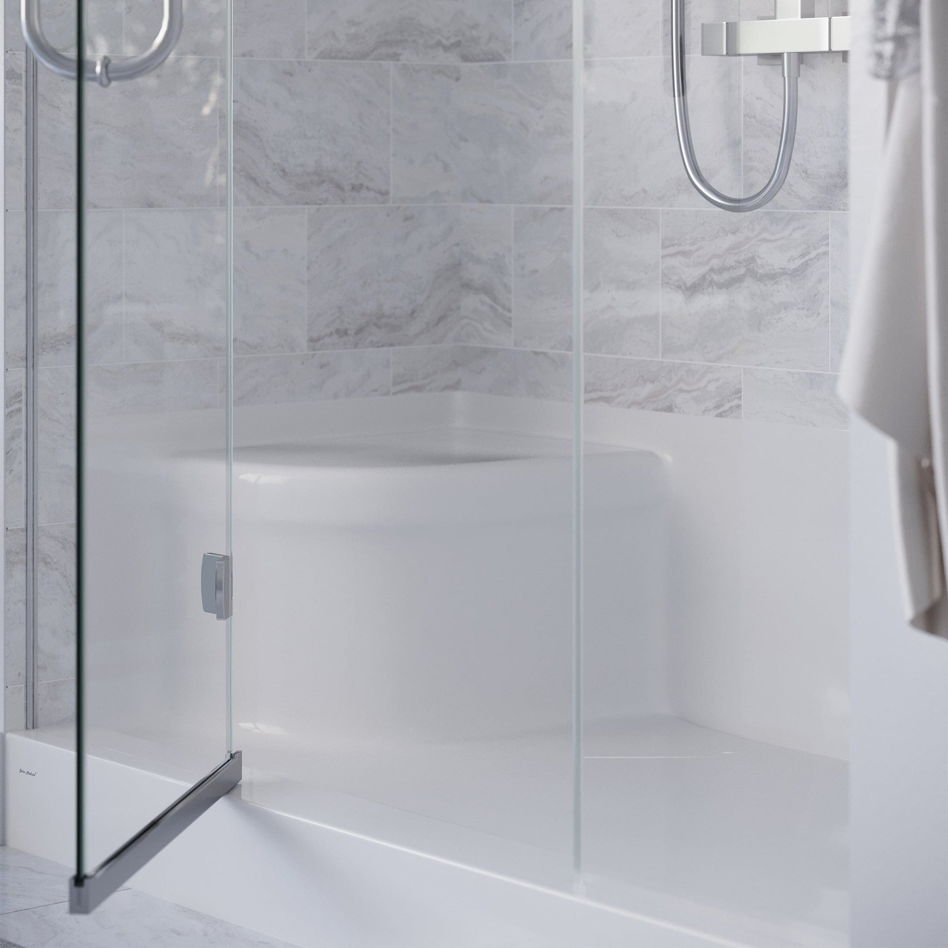 Swiss Madison Aquatique 60" x 32" Right Drain, Shower Base - SM-SB538W - Backyard Provider