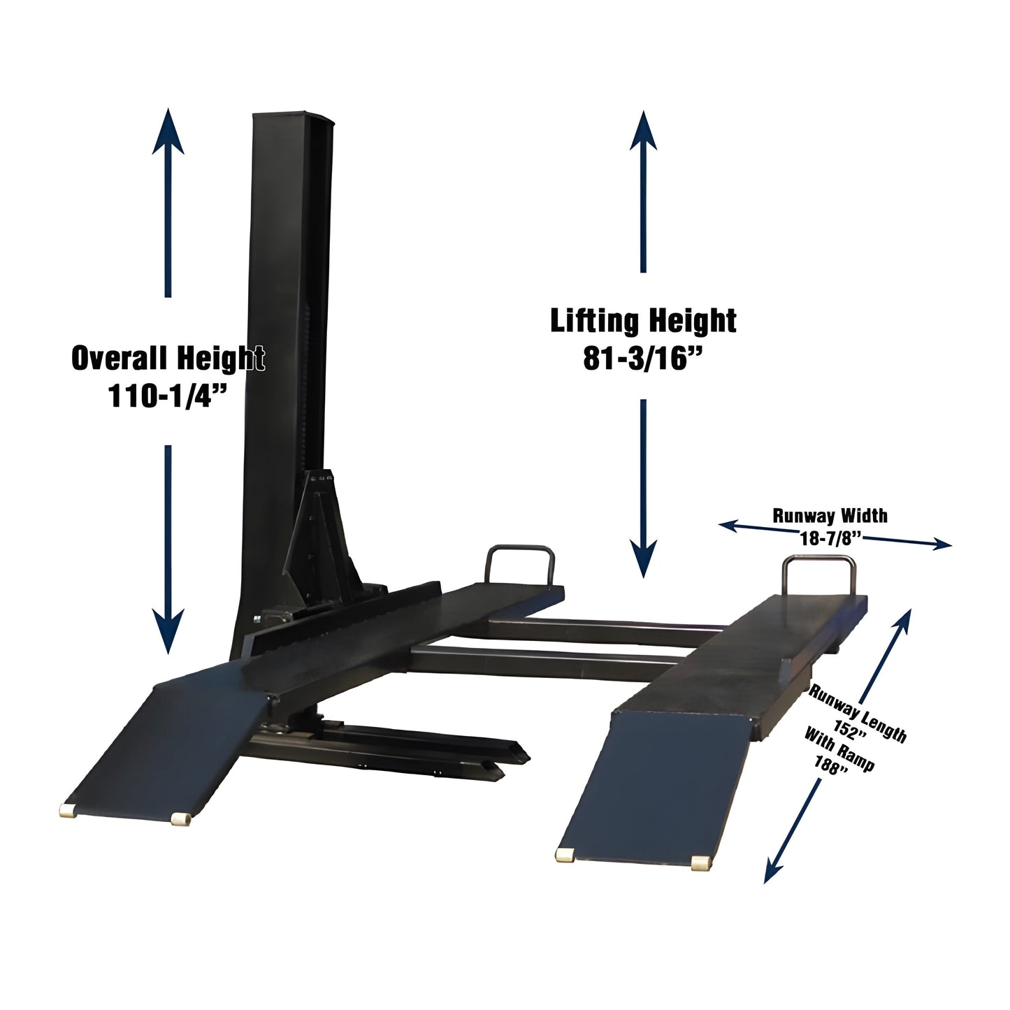 Tuxedo  6,000 lb Single Post Storage Lift - SP-6K-SS