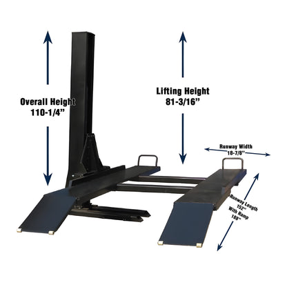 Tuxedo  6,000 lb Single Post Storage Lift - SP-6K-SS