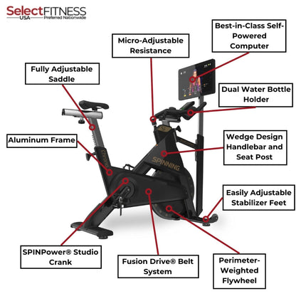 Spinning Spin Bikes Spinning Chrono Bike with Studio Connect Console - 10-026-TPKIT