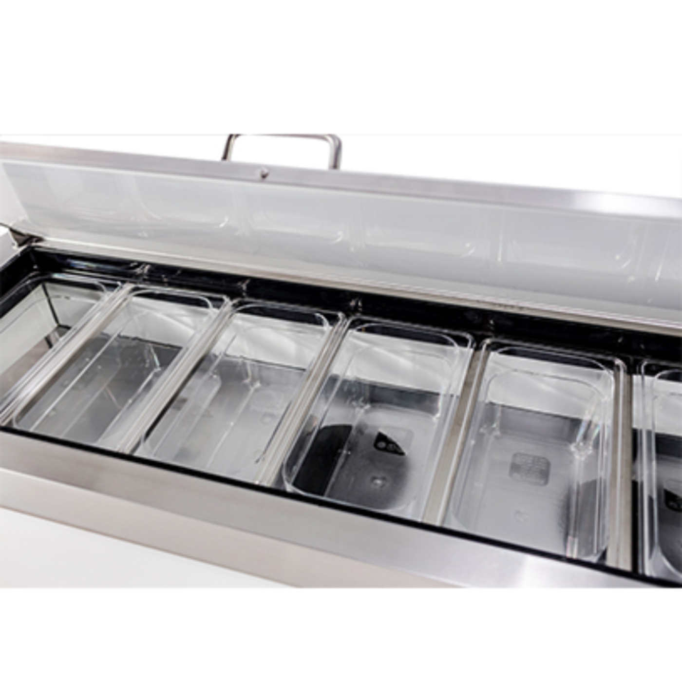 Saba - SPP-49-6 Commercial 49" 6 Pan Pizza Prep Table Refrigerator - SPP-49-6