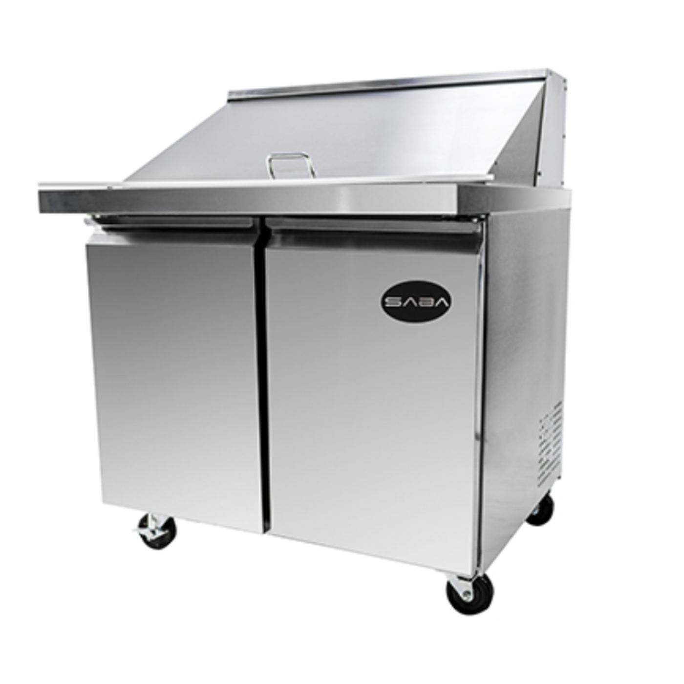 Saba - SPS-36-15M Commercial 36" 15 Pan Salad Sandwich Food Prep Table Refrigerator - SPS-36-15M