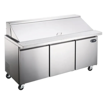 Saba - SPS-72-30M 70" Commercial 30 Pan Salad Sandwich Food Prep Table Refrigerator - SPS-72-30M