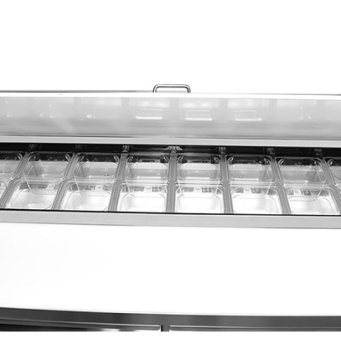 Saba - SPS-72-30M 70" Commercial 30 Pan Salad Sandwich Food Prep Table Refrigerator - SPS-72-30M