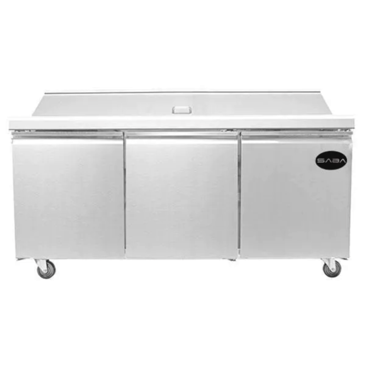 Saba - SPS-72-30M 70" Commercial 30 Pan Salad Sandwich Food Prep Table Refrigerator - SPS-72-30M