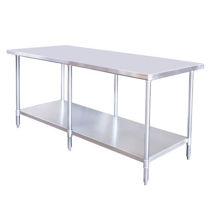 Chef AAA - TL3843, Commercial 84" Stainless Steel Work Table 84" x 30" x 34" - SSTW-3084