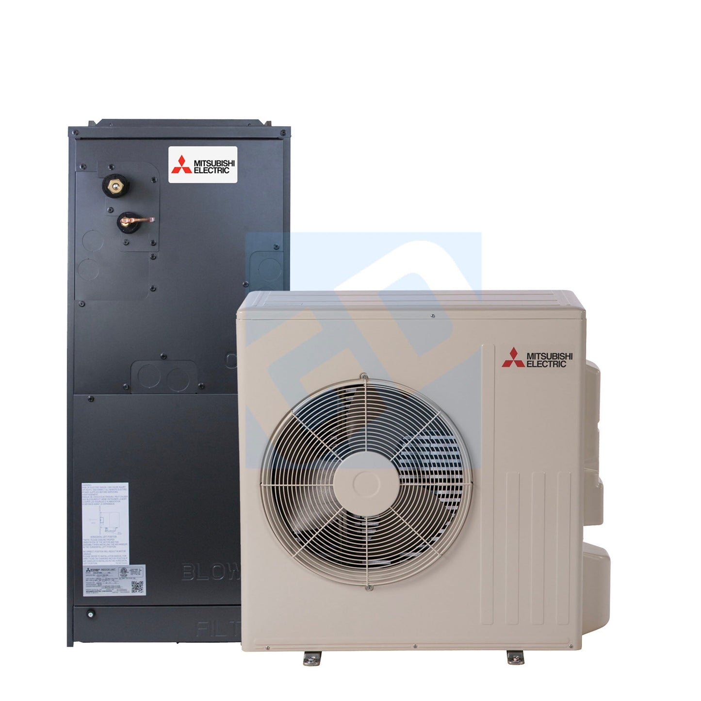 Mitsubishi KP 36,000 BTU 16 SEER Standard Multi-Position Air Handler Heat Pump System - SUZ-KA36NA/SVZ-KP36NA