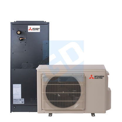 Mitsubishi KP 12,000 BTU 20.7 SEER Standard Multi-Position Air Handler Heat Pump System - KA12NA/SVZ-KP12NA