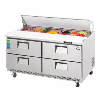 Everest Commercial 47" 8 Pan Salad Sandwich Food Prep Table Refrigerator - EPBNR2-D4