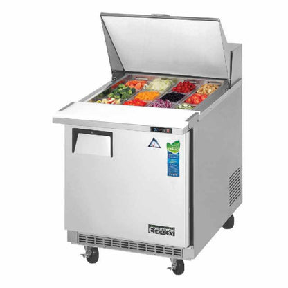 Everest Commercial 27" 12 Pan Salad Sandwich Food Prep Table Refrigerator One Section Mega Top - EPBR1