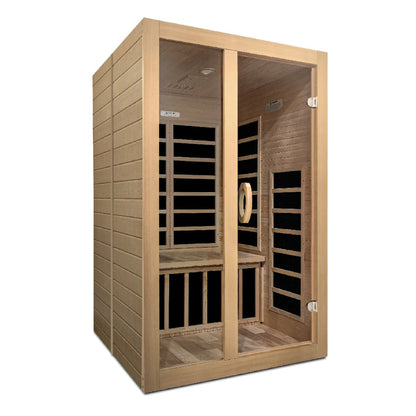 Dynamic Saunas Santiago 2 Person Low EMF FAR Infrared Sauna (DYN-6209-01) - DYN-6209-01