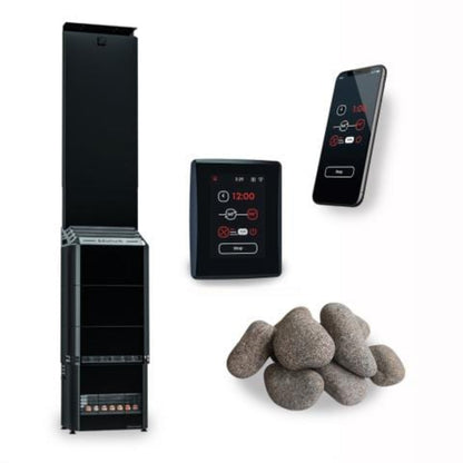 Saunum AIR 7 WiFi Sauna Heater Package with Saunum AirIQ Wifi Display and Sauna Stones - Air-7-CSB-WiFi-Package