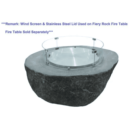Elementi - Stainless Steel Lid Accessory for Metropolis, Columbia, Boulder, and Manchester Fire Tables OFG105-SS
