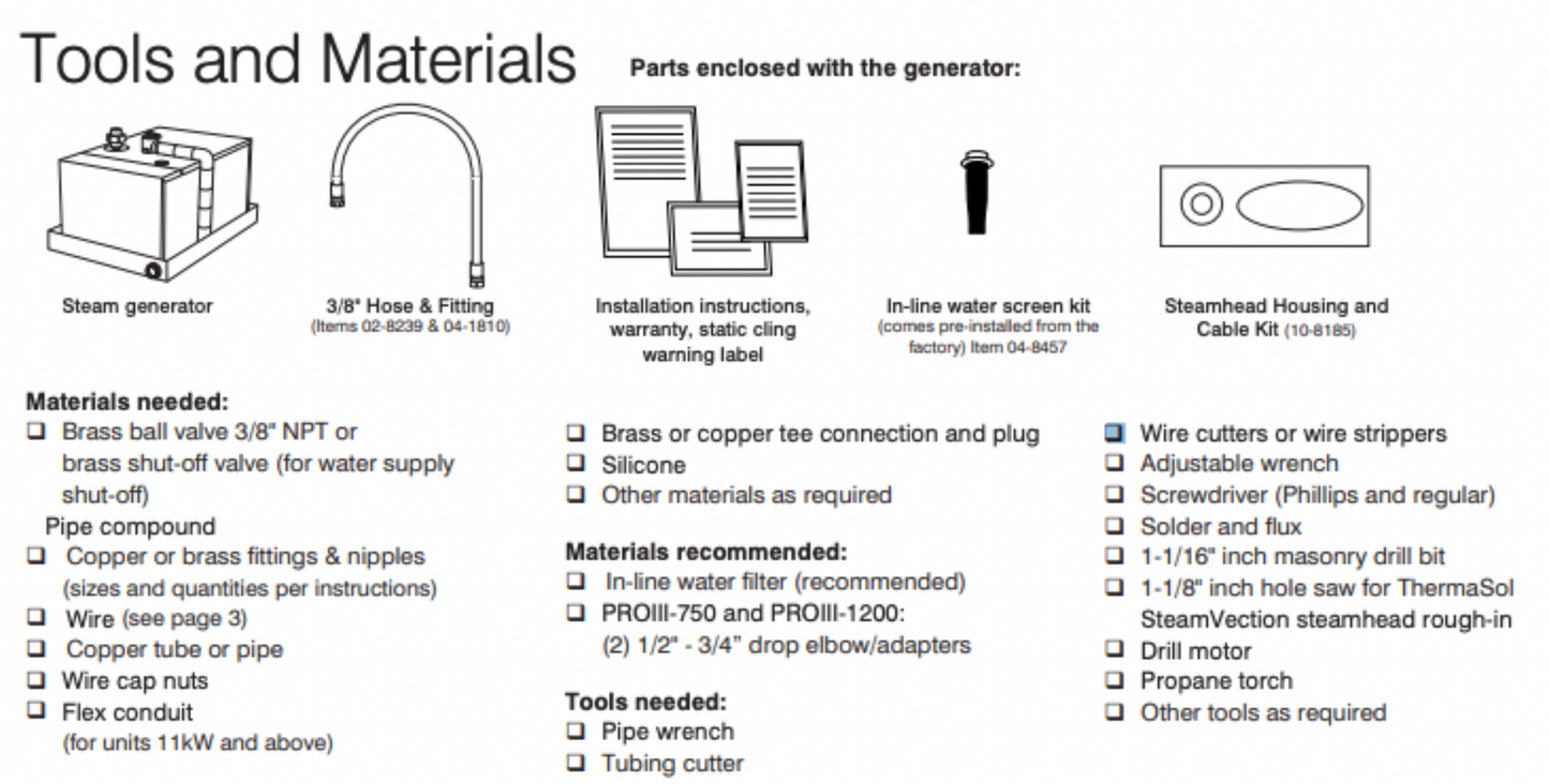 ThermaSol Pro Series 3 "Ultimate" Steam Generator - PROIII - PROIII-84