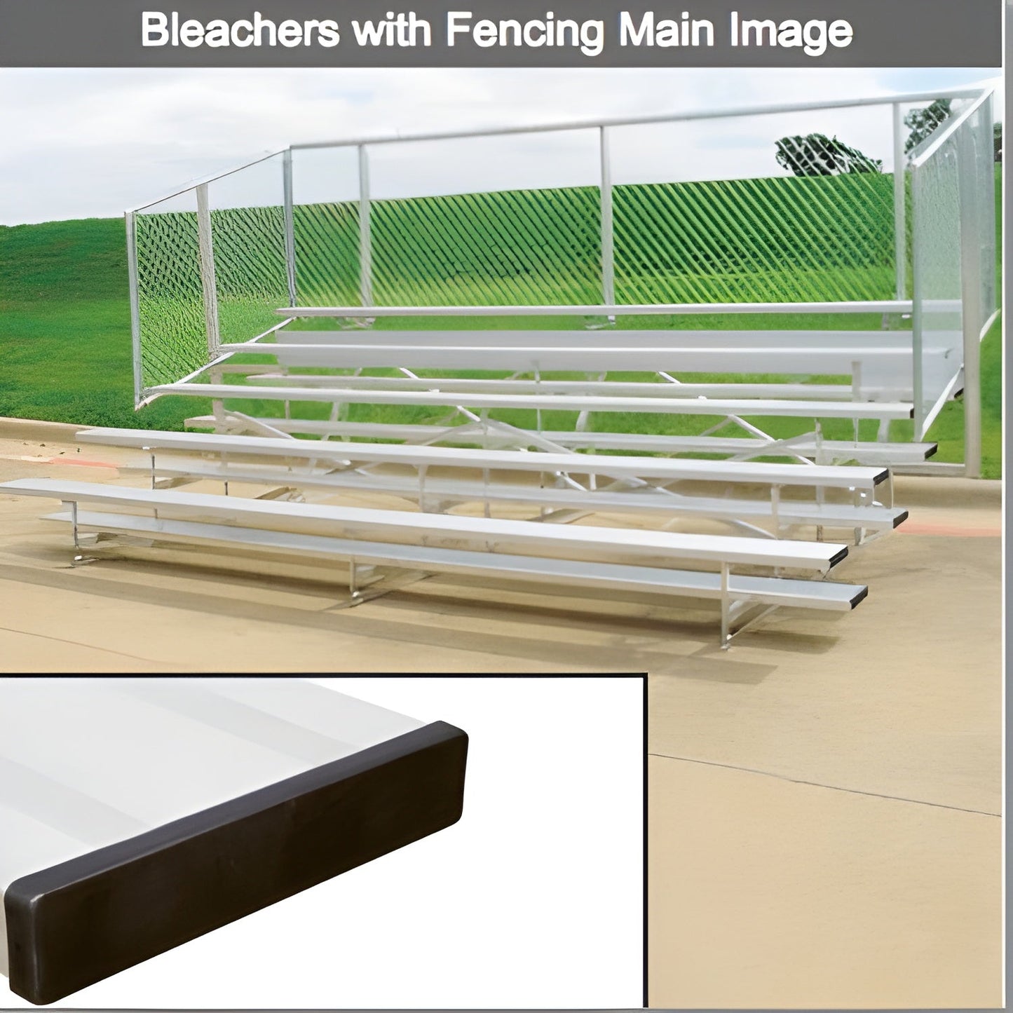 Bleacher 4 or  5 Row Aluminum Bleachers with Fencing - NB0415