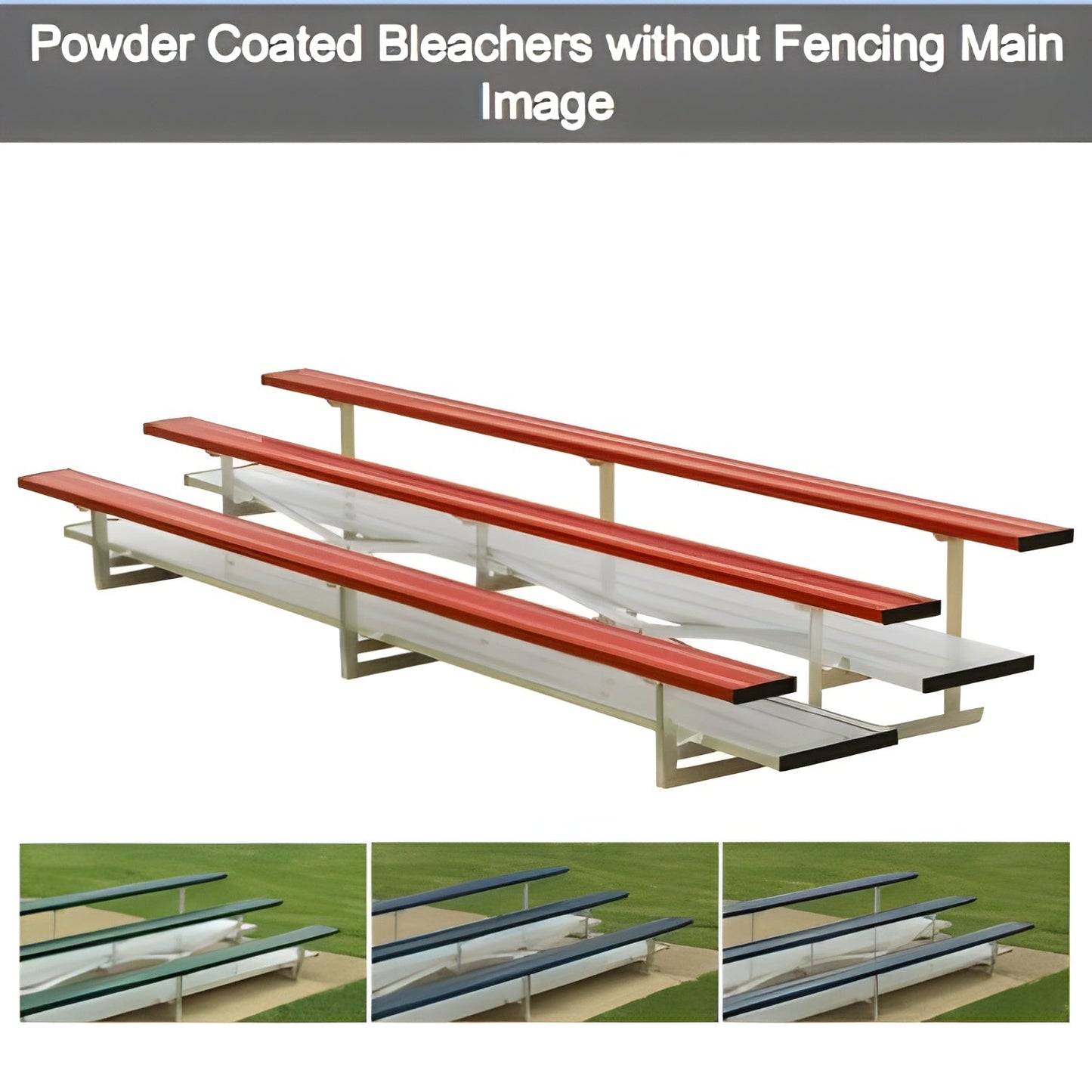 Bleacher 2-3 Row Powder Coated Aluminum Bleachers - NB0215C