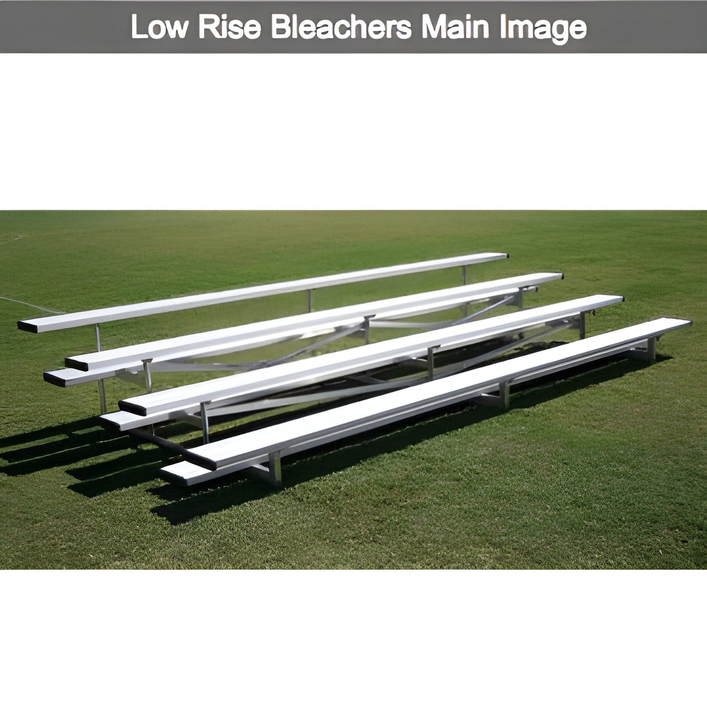 Bleacher 4 Row Low Rise Aluminum Bleachers - LR0408