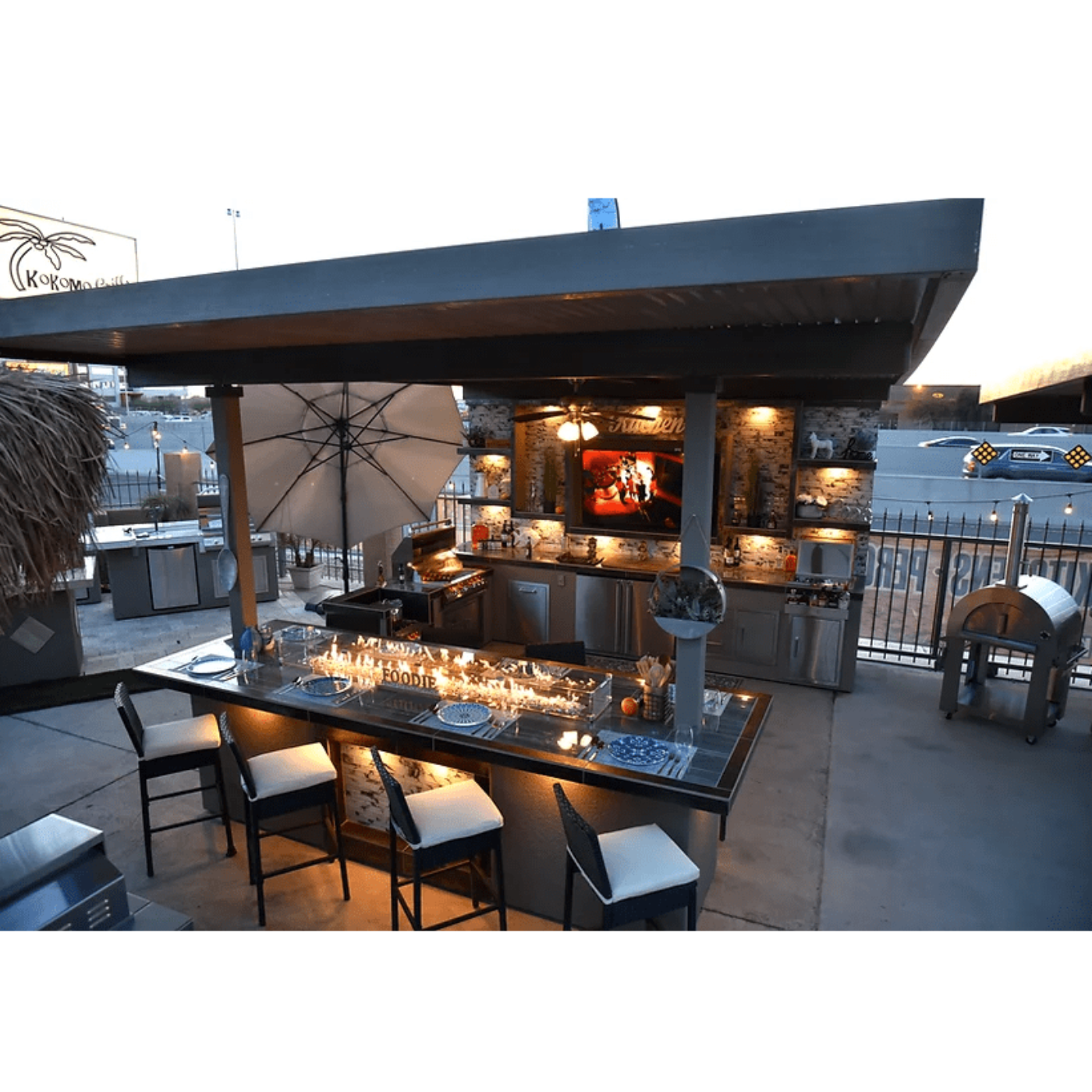 Kokomo Outdoor Kitchen Montego Model BBQ Island BBQ Grill - Montego