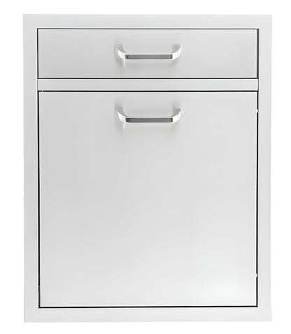 PCM 260 Series 20" Single Drawer & Roll-Out Trash/Recycling Bin Combo - BBQ-260-TR-DR