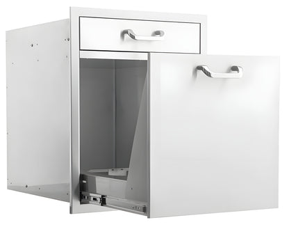 PCM 260 Series 20" Single Drawer & Roll-Out Trash/Recycling Bin Combo - BBQ-260-TR-DR