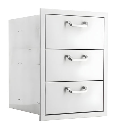 PCM 260 Series 16" Triple Drawer w/ Paper Towel Holder -  BBQ-260-DRW3-PTH