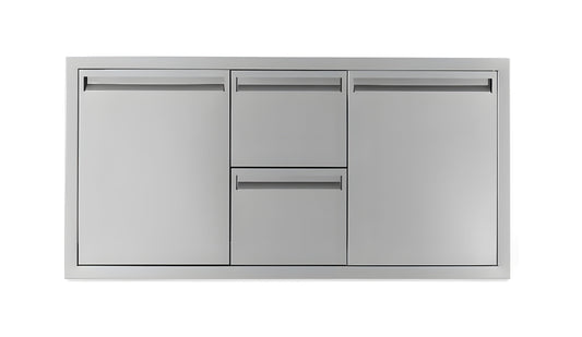 PCM 350 Series 42" Door/Double Drawer w/ Trash Roll-Out Combo - BBQ-350-DDC-42TR