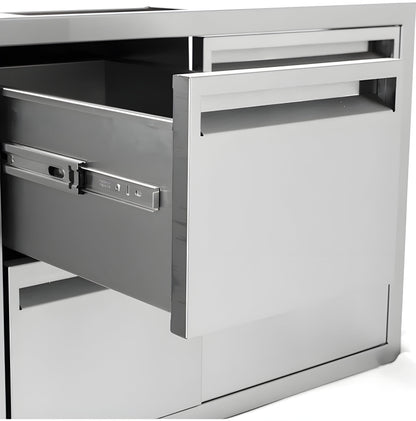 PCM 350 Series 42" Door/Double Drawer w/ Trash Roll-Out Combo - BBQ-350-DDC-42TR