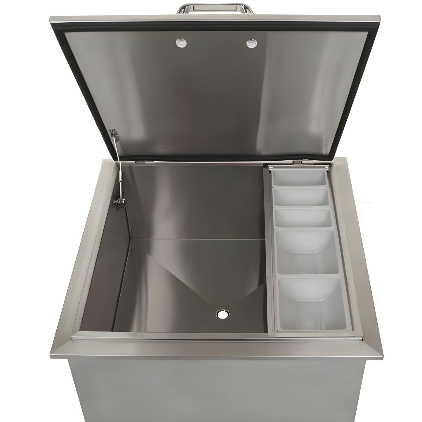 PCM 260 Series 18" Drop-In Ice Bin Cooler w/ Condiment Tray - BBQ-260-18DI