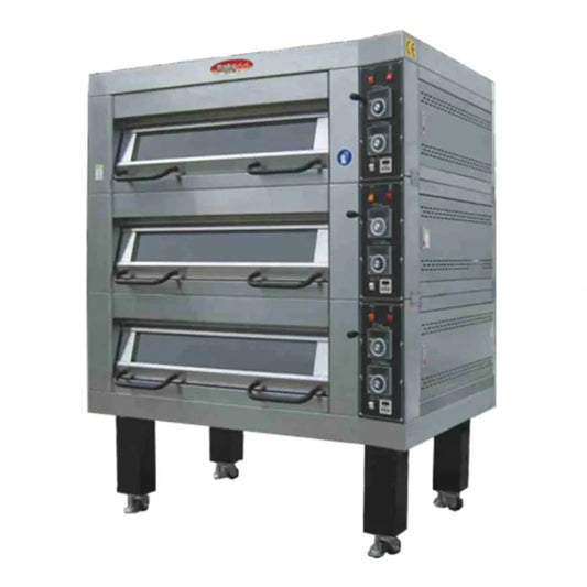 BakeMax 47" Three Deck Electric Oven, Accommodates (3) 18" X 26" Pans, 220/60/ 3 - BMSD003