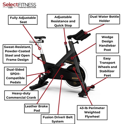 Spinning Spin Bikes Spinning PRO Commercial Spin Bike - Spinner Line - 10-027