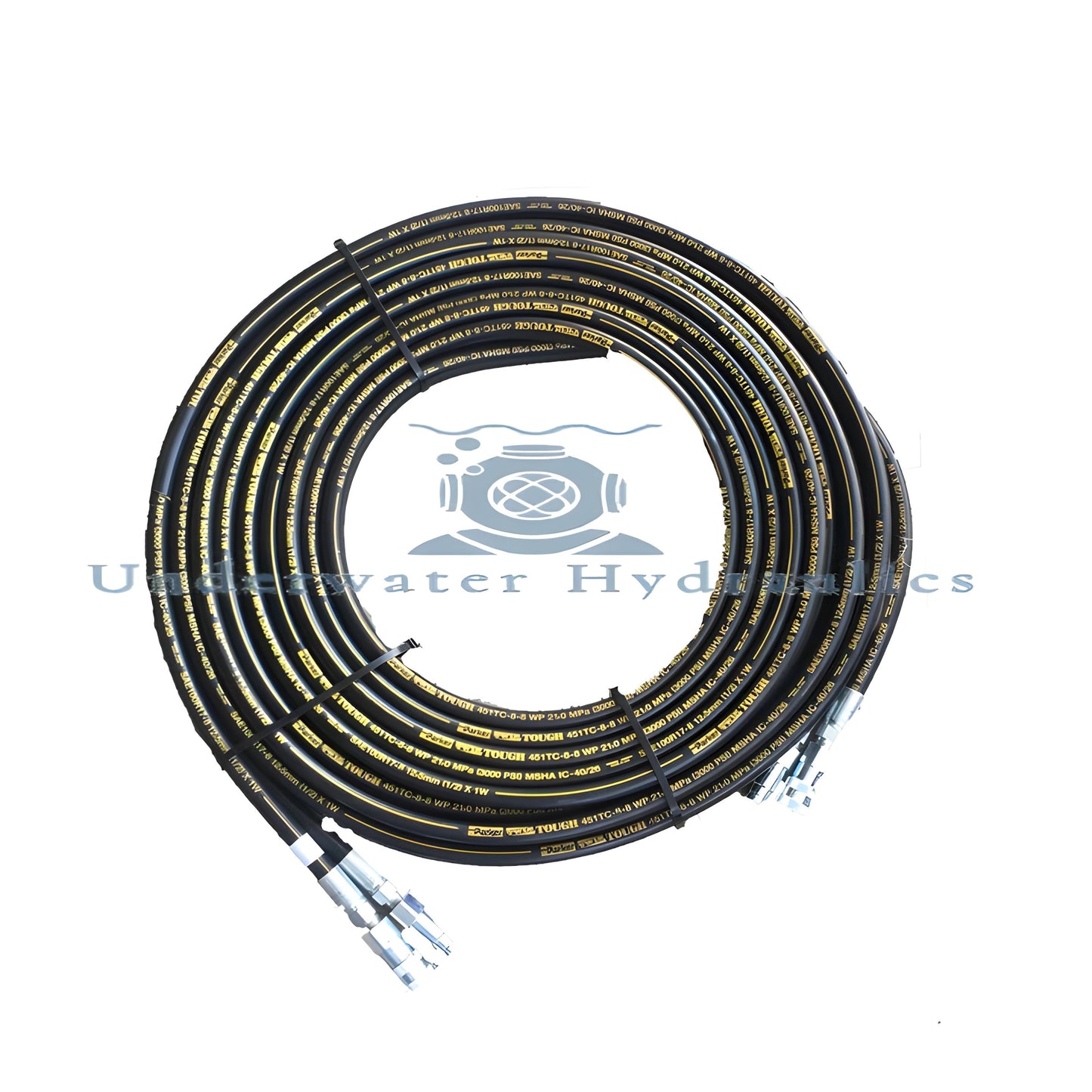 Stanley Hydraulics 1/2" x 1/2" x 25' Molded Twinline Hydraulic Hose w/ Flush Face Fittings - 58633
