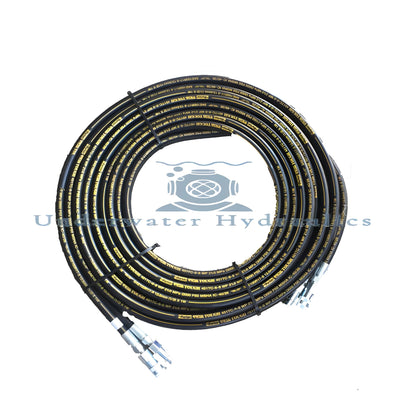 Stanley Hydraulics 1/2" x 1/2" x 25' Molded Twinline Hydraulic Hose w/ Flush Face Fittings - 58633