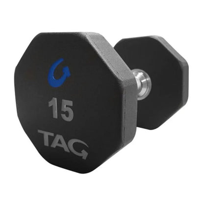 TAG R8DB 8 Sided Virgin Rubber Dumbbell Sets - R8DB-5-50 set